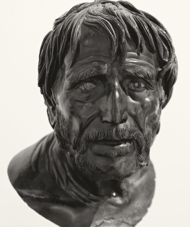 Bronze Pseudo-Seneca bust, the face long imagined for Roman satire